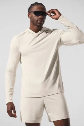 Maglia a maniche lunghe con cappuccio Conquer Reform - Bone