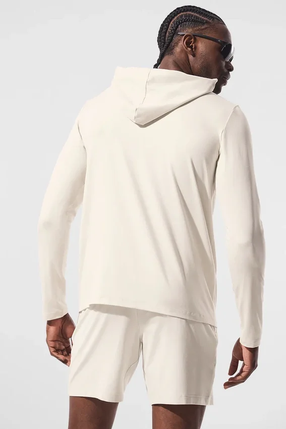 Maglia a maniche lunghe con cappuccio Conquer Reform - Bone