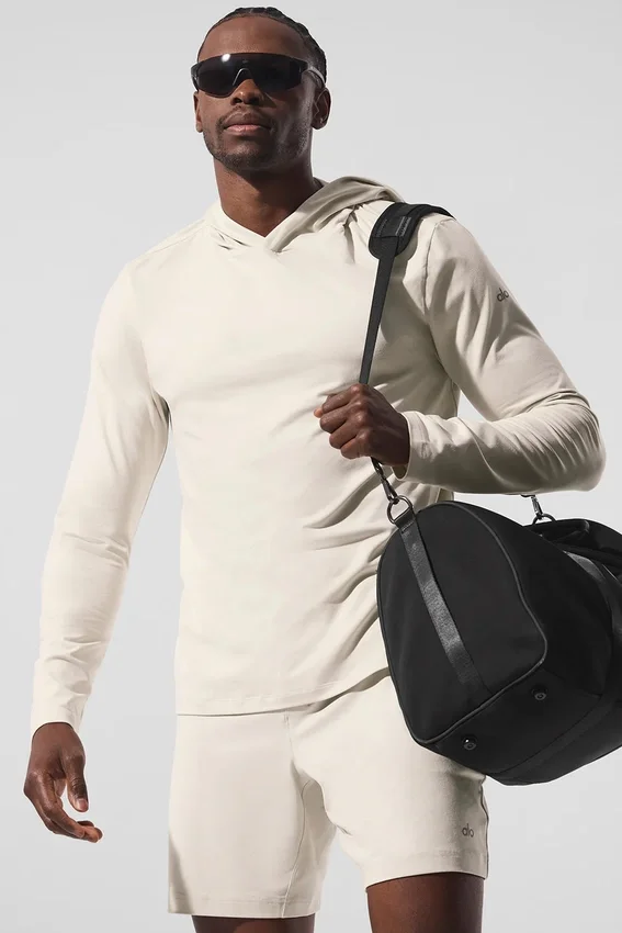 Maglia a maniche lunghe con cappuccio Conquer Reform - Bone