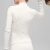 Maglia a maniche lunghe con collo alto a costine Mesmerize - Avorio