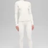 Maglia a maniche lunghe con collo alto a costine Mesmerize - Avorio