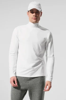Maglia a maniche lunghe con collo alto Conquer Reform - Bianco