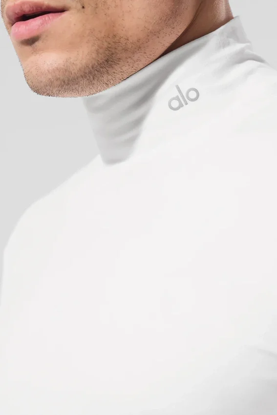 Maglia a maniche lunghe con collo alto Conquer Reform - Bianco