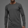 Maglia a maniche lunghe con collo rotondo Alo Vapor - Anthracite