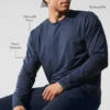 Maglia a maniche lunghe con collo rotondo Conquer Reform - Blu navy