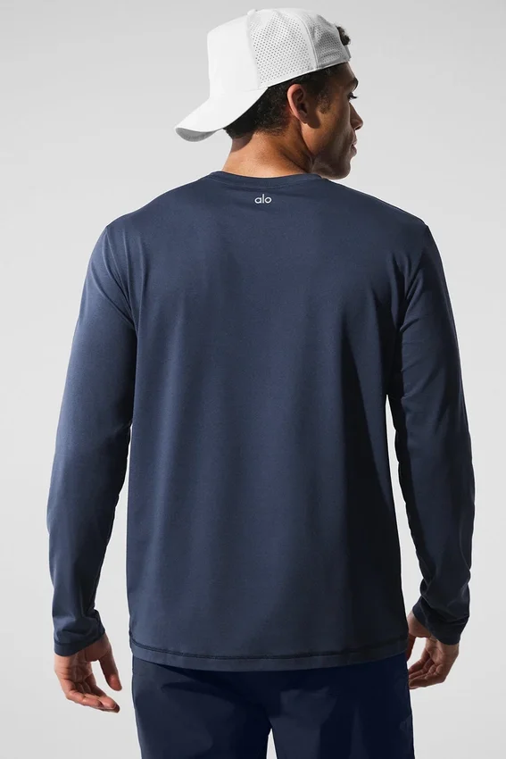Maglia a maniche lunghe con collo rotondo Conquer Reform - Blu navy