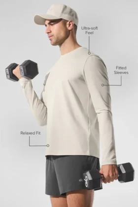 Maglia a maniche lunghe con collo rotondo Conquer Reform – Colore osso