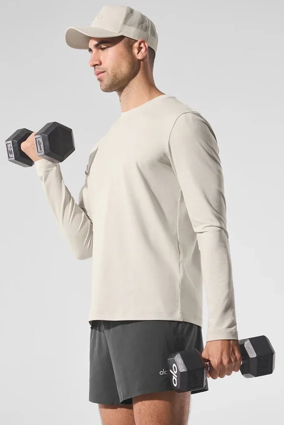 Maglia a maniche lunghe con collo rotondo Conquer Reform - Colore osso