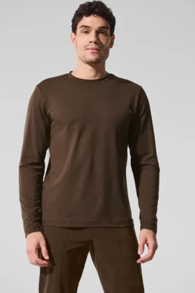 Maglia a maniche lunghe con collo rotondo Conquer Reform - Espresso