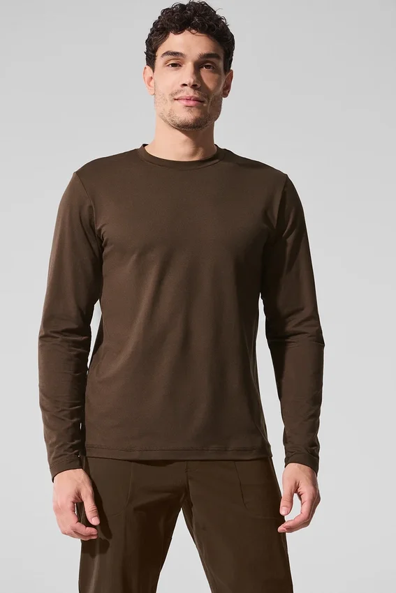 Maglia a maniche lunghe con collo rotondo Conquer Reform - Espresso