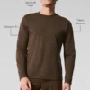 Maglia a maniche lunghe con collo rotondo Conquer Reform - Espresso