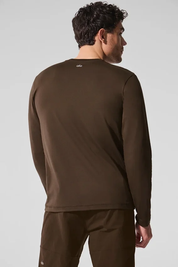 Maglia a maniche lunghe con collo rotondo Conquer Reform - Espresso