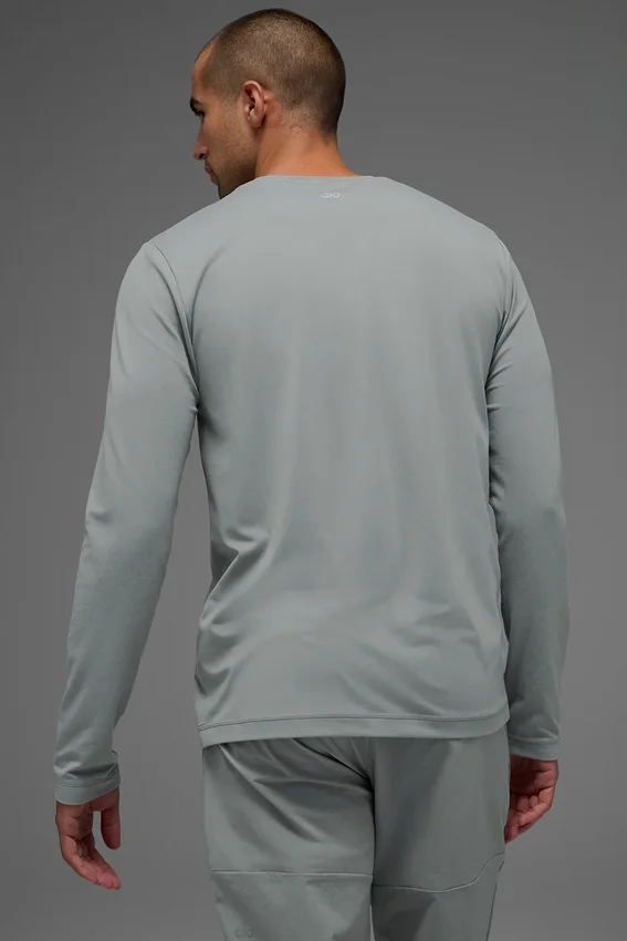 Maglia a maniche lunghe con collo rotondo Conquer Reform - Grigio lunare