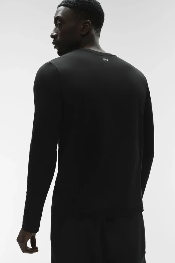 Maglia a maniche lunghe con collo rotondo Conquer Reform - Nero