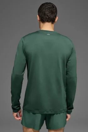 Maglia a maniche lunghe con collo rotondo Conquer Reform – Verde trifoglio