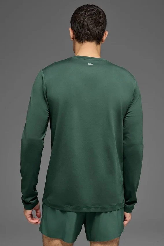 Maglia a maniche lunghe con collo rotondo Conquer Reform - Verde trifoglio