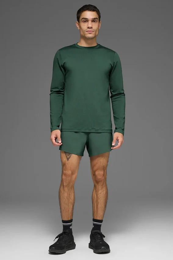 Maglia a maniche lunghe con collo rotondo Conquer Reform - Verde trifoglio