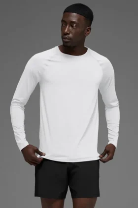 Maglia a maniche lunghe con collo rotondo Idol - Bianco