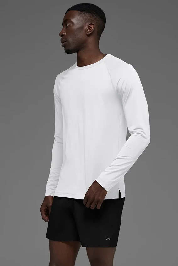 Maglia a maniche lunghe con collo rotondo Idol - Bianco