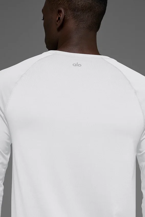 Maglia a maniche lunghe con collo rotondo Idol - Bianco