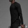 Maglia a maniche lunghe con collo rotondo Idol - Nero