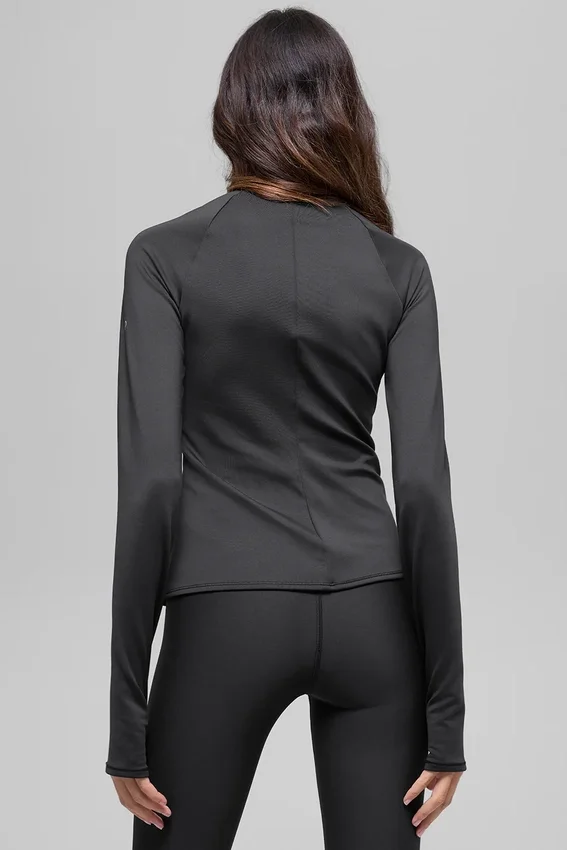 Maglia a maniche lunghe con zip a un quarto "Airlift Winter Warm" - Nero