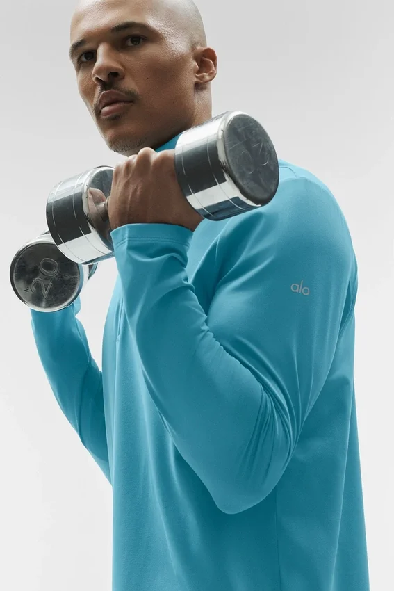 Maglia a maniche lunghe Conquer 1/4 Zip Reform - Blue Breeze