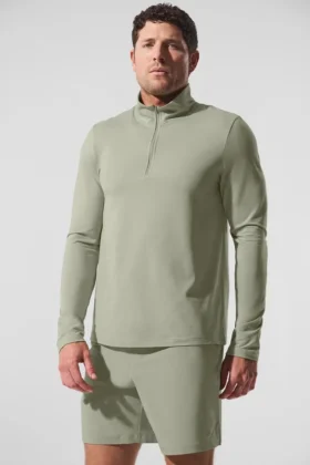 Maglia a maniche lunghe Conquer 1/4 Zip Reform - Limestone