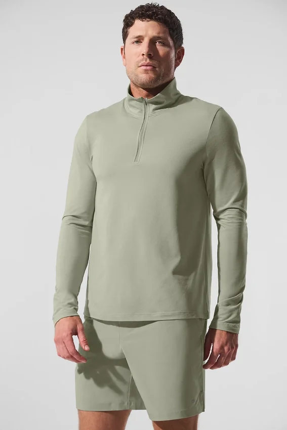 Maglia a maniche lunghe Conquer 1/4 Zip Reform - Limestone