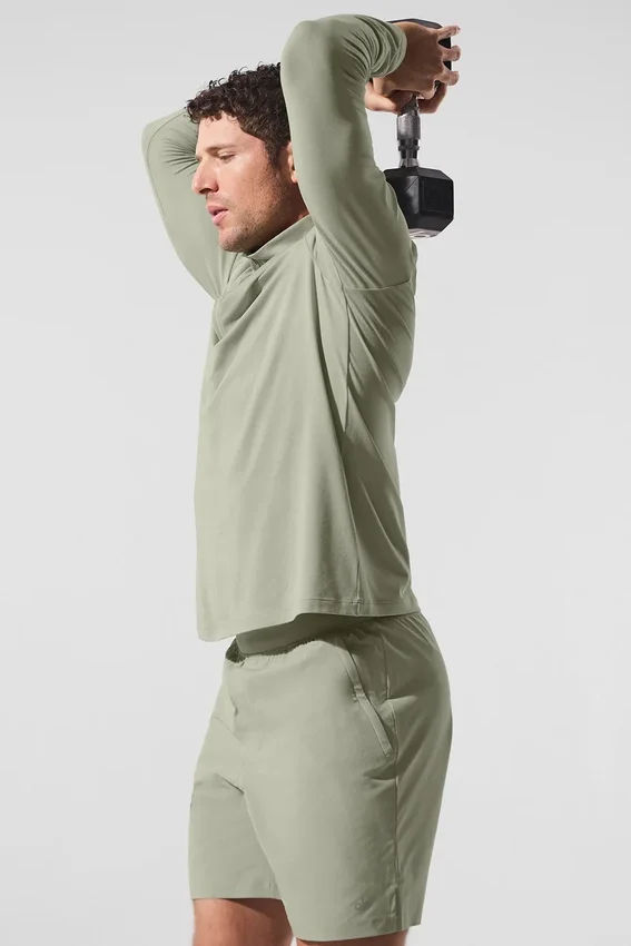 Maglia a maniche lunghe Conquer 1/4 Zip Reform - Limestone