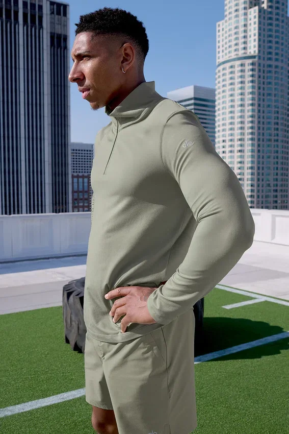 Maglia a maniche lunghe Conquer 1/4 Zip Reform - Limestone