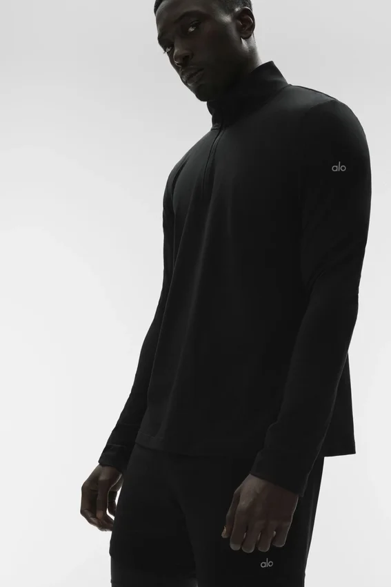Maglia a maniche lunghe Conquer 1/4 Zip Reform - Nero