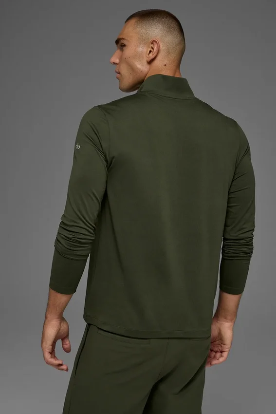 Maglia a maniche lunghe Conquer 1/4 Zip Reform - Verde oliva
