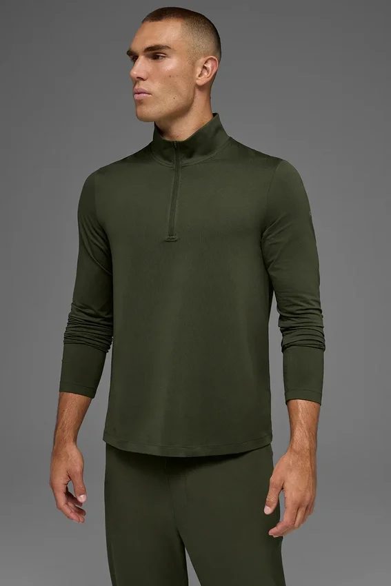 Maglia a maniche lunghe Conquer 1/4 Zip Reform - Verde oliva