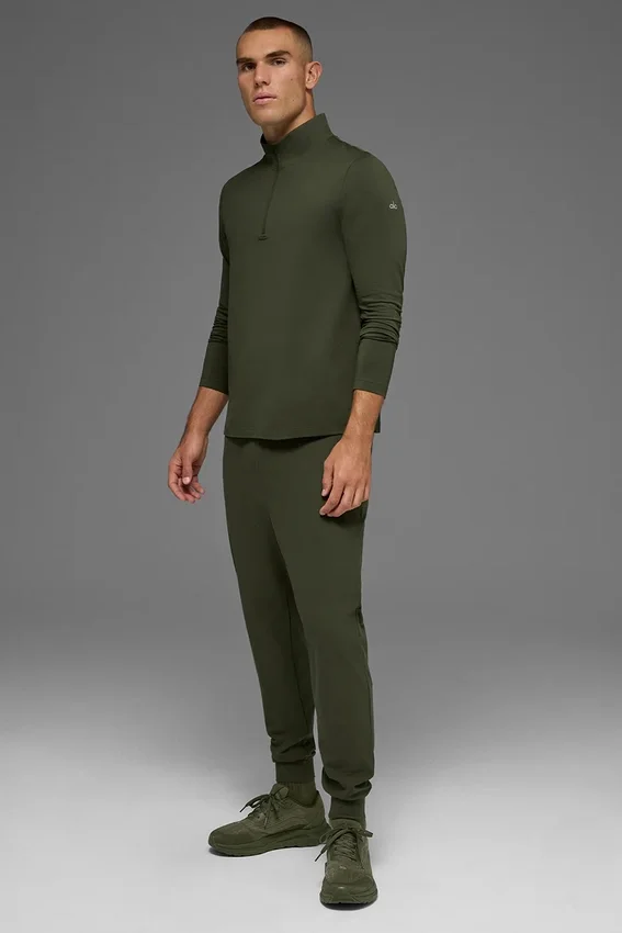 Maglia a maniche lunghe Conquer 1/4 Zip Reform - Verde oliva