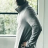 Maglia a maniche lunghe Conquer Reform con zip a 1/4 - Grigio melange atletico
