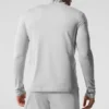 Maglia a maniche lunghe Conquer Reform con zip a 1/4 - Grigio melange atletico