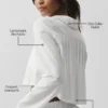 Maglia a maniche lunghe corta Unmatched - Bianco