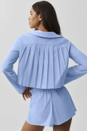 Maglia a maniche lunghe corta Unmatched – Blu Provenza chiaro