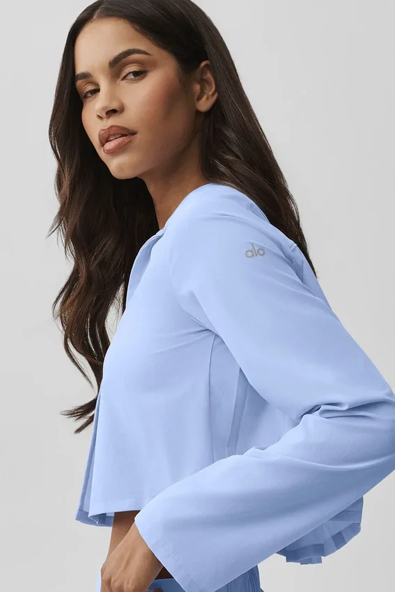 Maglia a maniche lunghe corta Unmatched - Blu Provenza chiaro