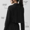 Maglia a maniche lunghe corta Unmatched - Nero