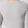 Maglia a maniche lunghe corta Washed Alosoft Finesse - Grigio Sky Wash