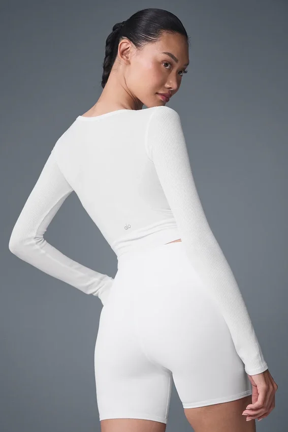 Maglia a maniche lunghe Cover - Bianca