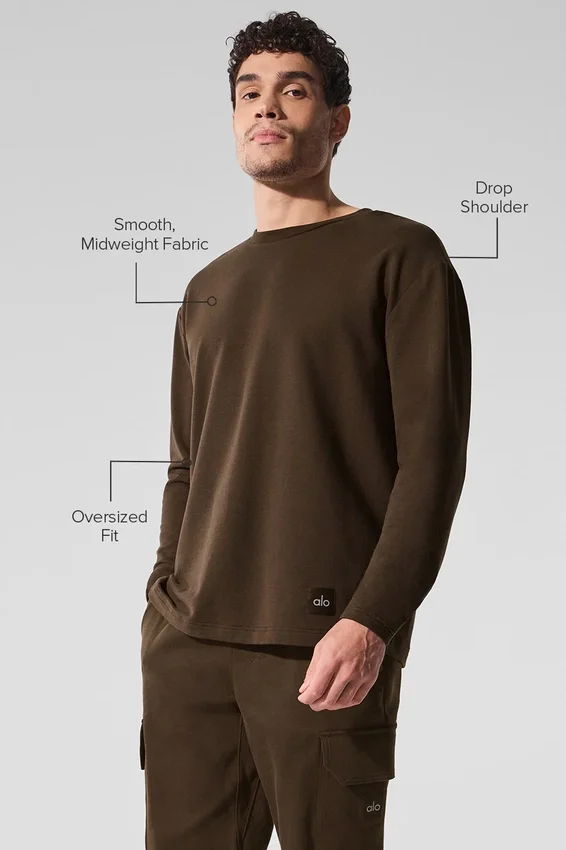 Maglia a maniche lunghe Double Take - Espresso