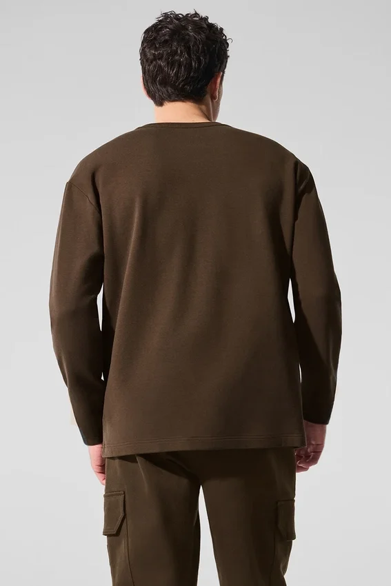 Maglia a maniche lunghe Double Take - Espresso