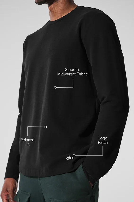 Maglia a maniche lunghe Double Take - Nero