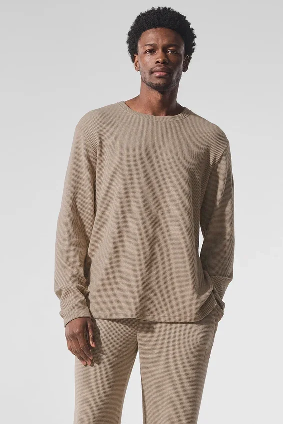 Maglia a maniche lunghe Elevate Waffle - Gravel