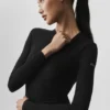 Maglia a maniche lunghe Sea Coast a costine - Nero