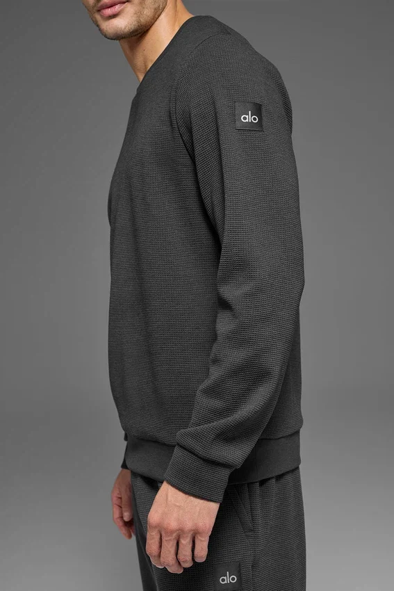 Maglia a maniche lunghe Waffle Lounge - Anthracite