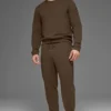 Maglia a maniche lunghe Waffle Lounge - Espresso